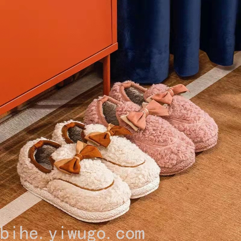 2021waterproof Home Slippers Cotton Shoes Indoor Mop Men's Shoes Women's Shoes Snow Boots