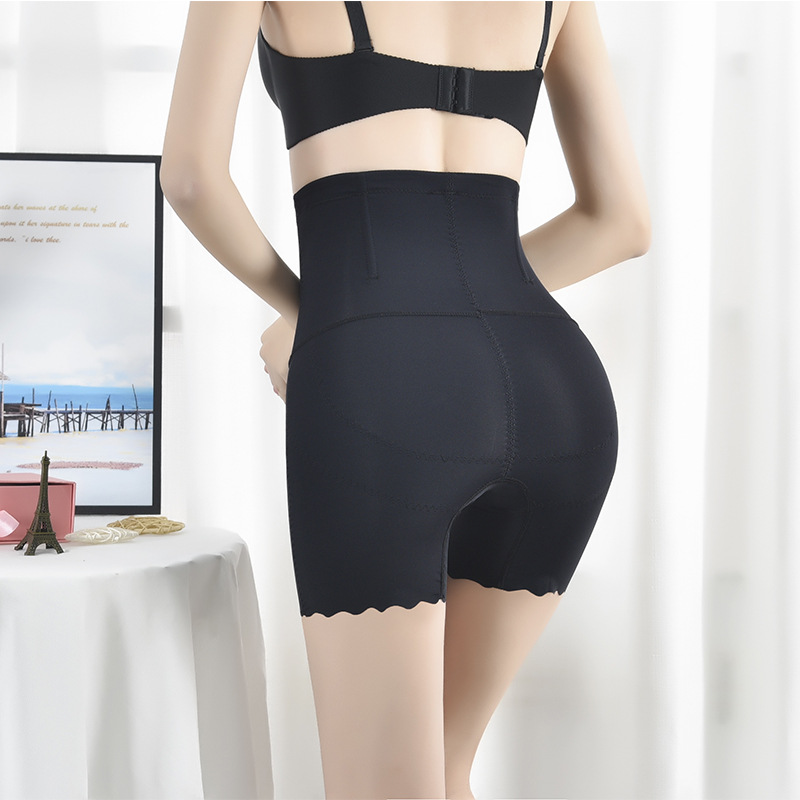 Ice Silk Cool High Waisted Tuck Pants Flat Feet Body Shaping and Hip Lifting Shaping Pants Hip Anti-Roll Anti-Exposure Base Safety Pants