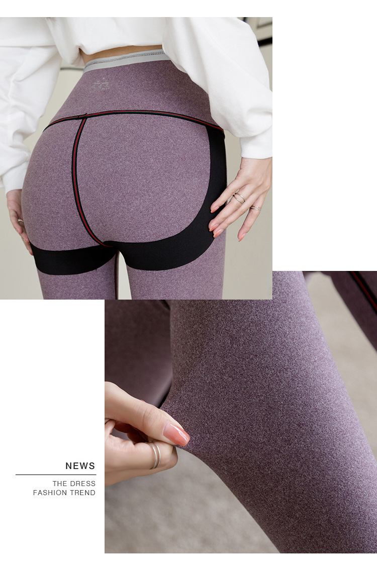 Large Size Cross Waist Leggings Autumn Fleece-Lined Weight Loss Pants Women's Outer Wear Belly Contracting Hip Lifting Shark Leather Pants Pencil Pants Women