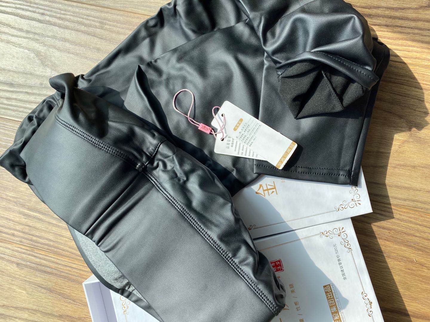Original high - end prodigal leather pants wear high - waisted leather pants tight quantum pants