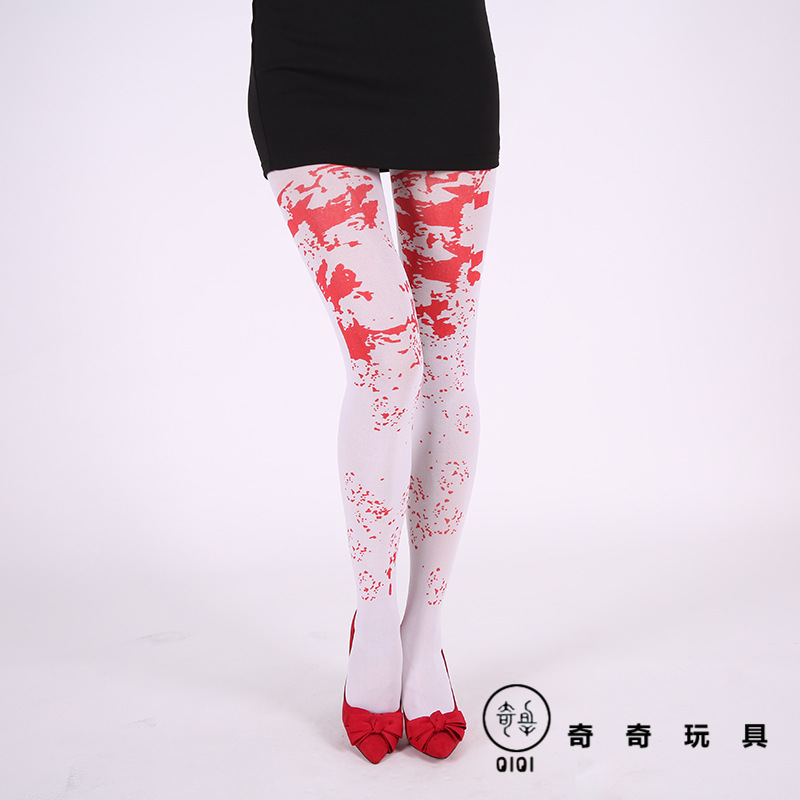 Cross border Halloween ghost day blood nurse pantyhose party dance role play blood pantyhose
