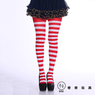 Cross the border for festive party costumes and props striped socks Halloween, Christmas rainbow COS pantyhose silk stockings Cross the border for festive party costumes and props striped socks Halloween, Christmas rainbow COS pantyhose silk stockings