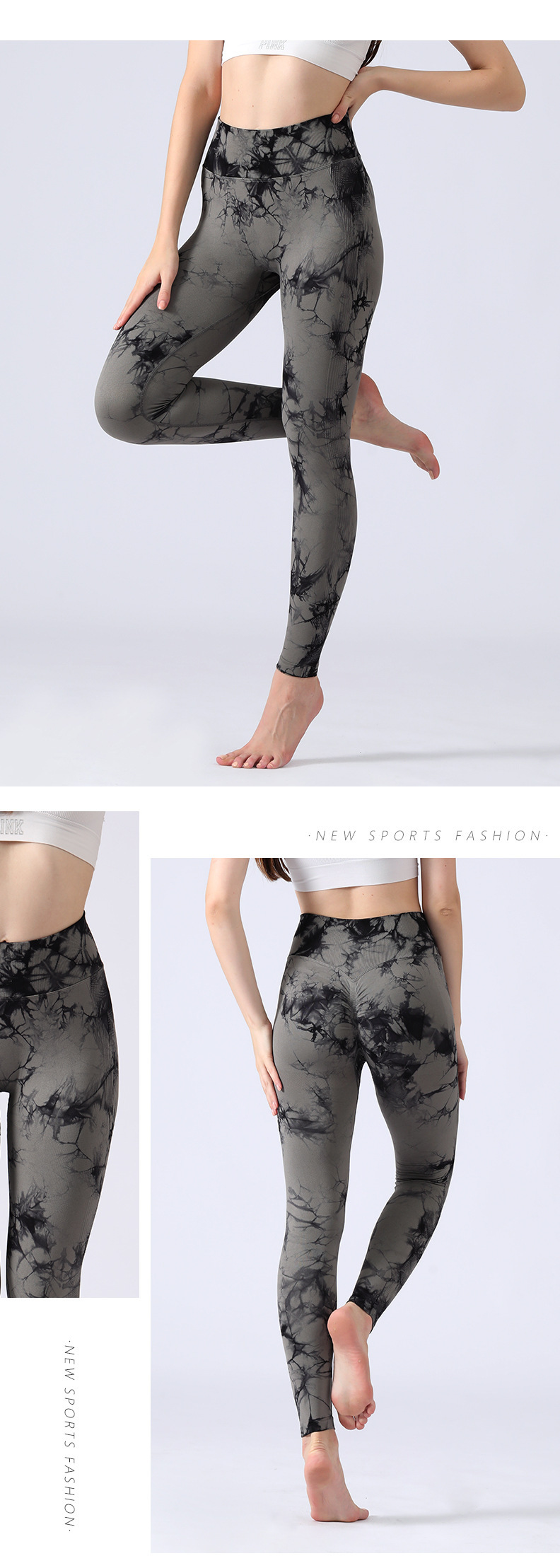 New Yoga Pants Women's Tie-Dye Quick-Drying High Waist Hip Lift Sports Tight Trousers Outdoor Running Peach Hip Fitness Pants New Yoga Pants Women's Tie-Dye Quick-Drying High Waist Hip Lift Sports Tight Trousers Outdoor Running Peach Hip Fitness Pants