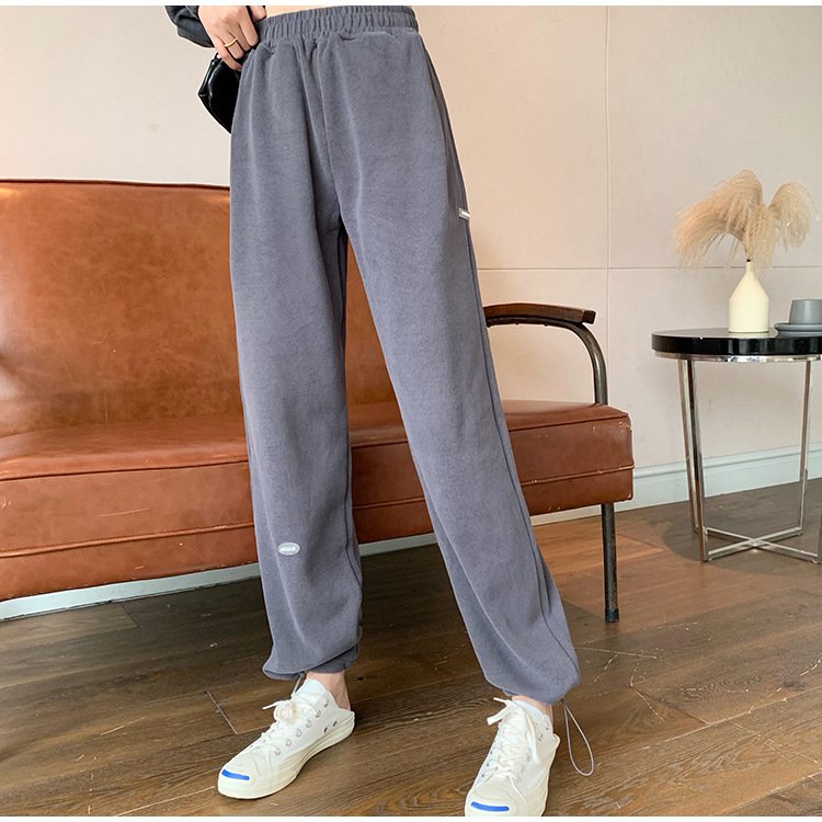 Real Shot Cost-Effective Korean Style Women's Retro Loose Hooded Sweater Waist-Tight Hoodie + Sports Trousers Casual Suit Real Shot Cost-Effective Korean Style Women's Retro Loose Hooded Sweater Waist-Tight Hoodie + Sports Trousers Casual Suit