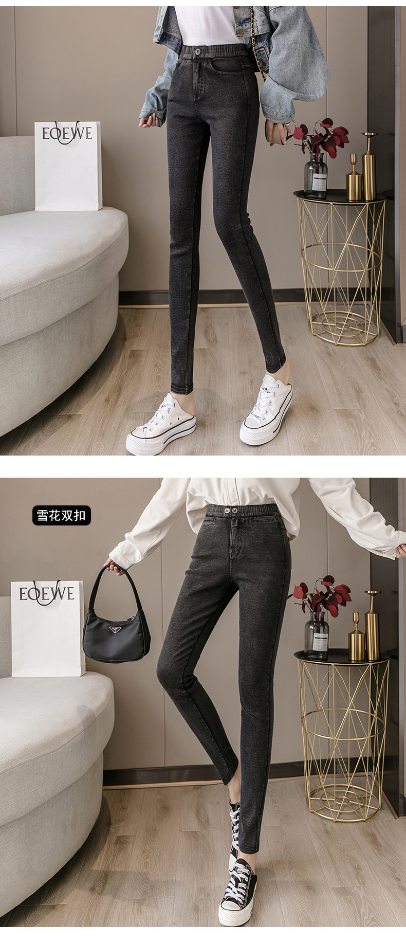 Leggings Women's Outer Wear Spring and Autumn Thin Cropped Feet Tight High Waist Slimming Small Black Trousers Black Stretch Magic Pants Leggings Women's Outer Wear Spring and Autumn Thin Cropped Feet Tight High Waist Slimming Small Black Trousers Black Stretch Magic Pants