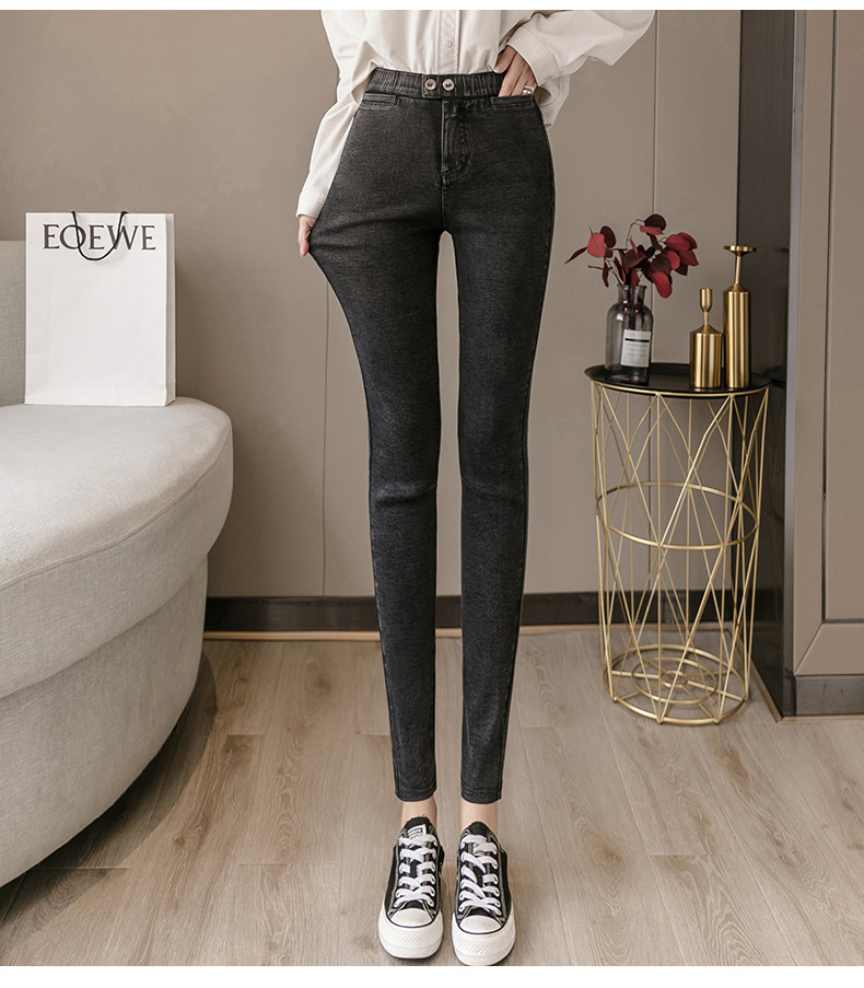 Leggings Women's Outer Wear Spring and Autumn Thin Cropped Feet Tight High Waist Slimming Small Black Trousers Black Stretch Magic Pants Leggings Women's Outer Wear Spring and Autumn Thin Cropped Feet Tight High Waist Slimming Small Black Trousers Black Stretch Magic Pants