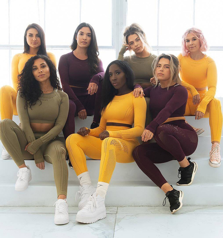 Spot European and American Yoga Exercise Suit Hollow Breathable Tight Clothes Women's Running Workout Long Sleeve Trousers Two-Piece Set
