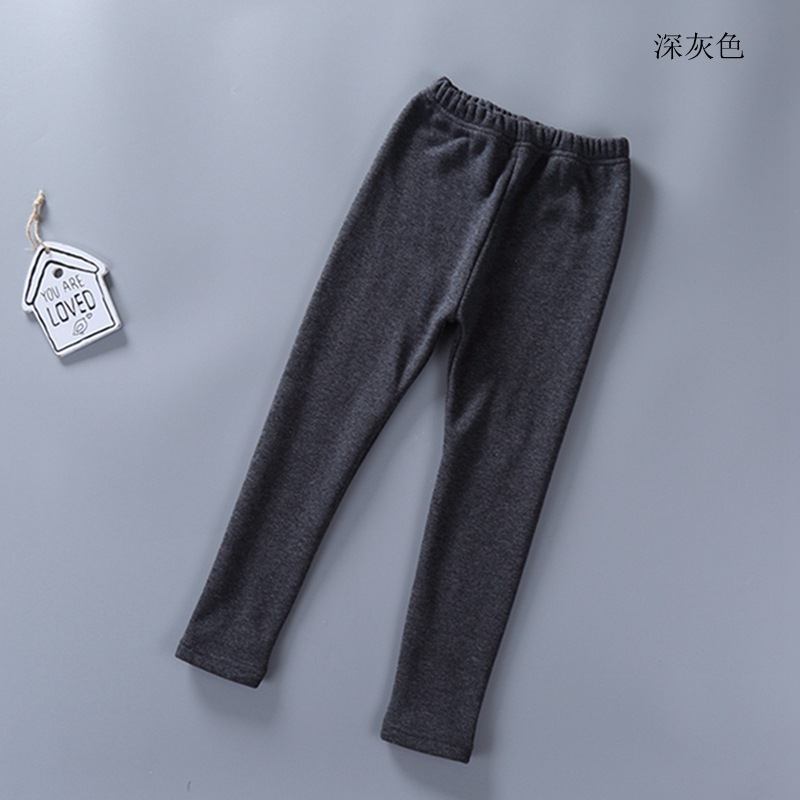 Autumn and Winter Children's Leggings Fleece-Lined Thick Warm Pants Korean Girls Solid Color Crawler Outer Wear Tight Stretch Trousers Autumn and Winter Children's Leggings Fleece-Lined Thick Warm Pants Korean Girls Solid Color Crawler Outer Wear Tight Stretch Trousers