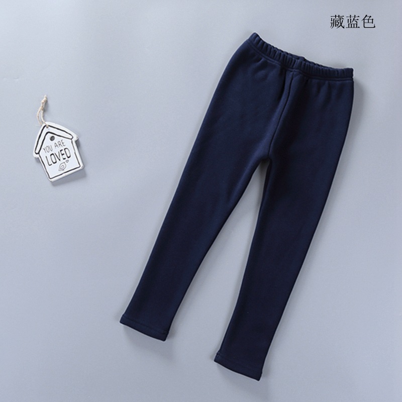 Autumn and Winter Children's Leggings Fleece-Lined Thick Warm Pants Korean Girls Solid Color Crawler Outer Wear Tight Stretch Trousers Autumn and Winter Children's Leggings Fleece-Lined Thick Warm Pants Korean Girls Solid Color Crawler Outer Wear Tight Stretch Trousers