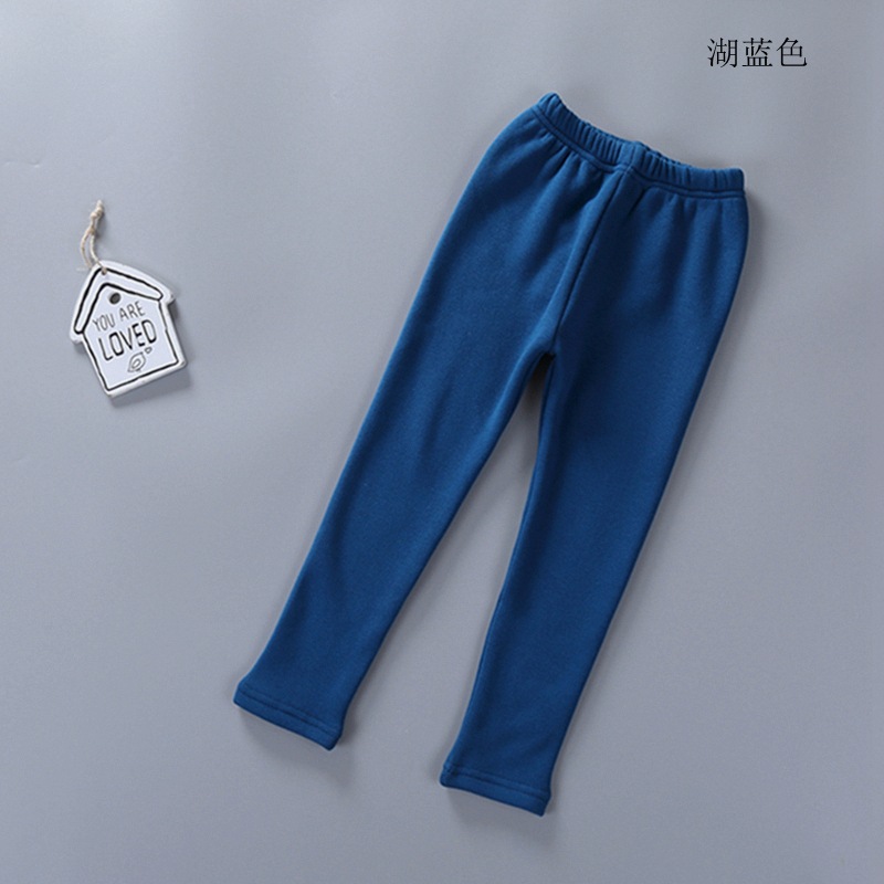 Autumn and Winter Children's Leggings Fleece-Lined Thick Warm Pants Korean Girls Solid Color Crawler Outer Wear Tight Stretch Trousers Autumn and Winter Children's Leggings Fleece-Lined Thick Warm Pants Korean Girls Solid Color Crawler Outer Wear Tight Stretch Trousers