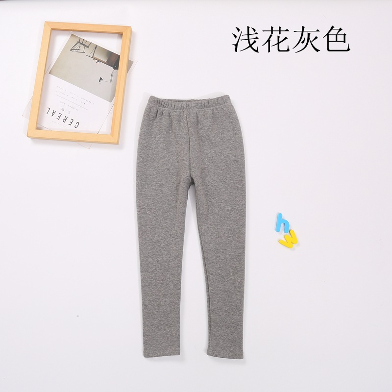 Autumn and Winter Children's Leggings Fleece-Lined Thick Warm Pants Korean Girls Solid Color Crawler Outer Wear Tight Stretch Trousers Autumn and Winter Children's Leggings Fleece-Lined Thick Warm Pants Korean Girls Solid Color Crawler Outer Wear Tight Stretch Trousers