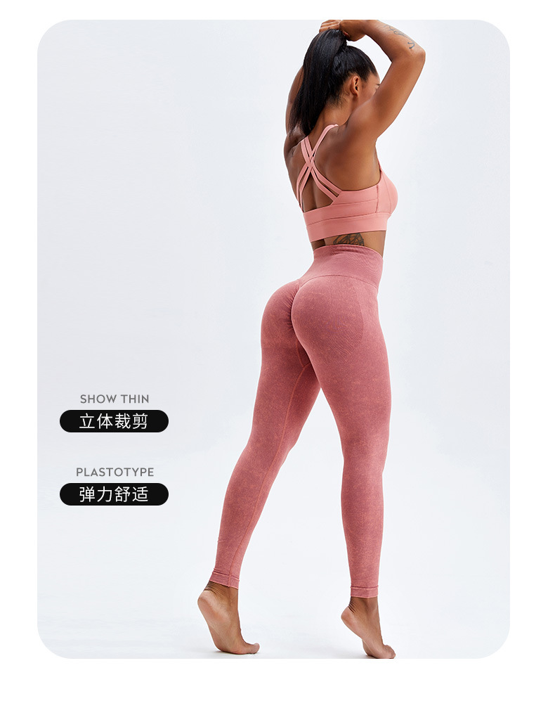 Seamless Peach Hip Raise Fitness Pants Women's Washed Denim Tight High Waist Yoga Pants Skin-Friendly Nude Feel Sports Trousers Seamless Peach Hip Raise Fitness Pants Women's Washed Denim Tight High Waist Yoga Pants Skin-Friendly Nude Feel Sports Trousers