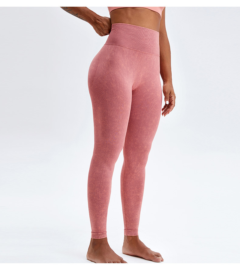 Seamless Peach Hip Raise Fitness Pants Women's Washed Denim Tight High Waist Yoga Pants Skin-Friendly Nude Feel Sports Trousers Seamless Peach Hip Raise Fitness Pants Women's Washed Denim Tight High Waist Yoga Pants Skin-Friendly Nude Feel Sports Trousers