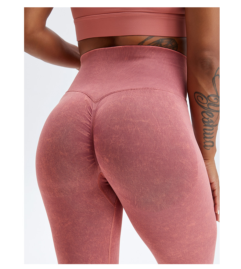 Seamless Peach Hip Raise Fitness Pants Women's Washed Denim Tight High Waist Yoga Pants Skin-Friendly Nude Feel Sports Trousers Seamless Peach Hip Raise Fitness Pants Women's Washed Denim Tight High Waist Yoga Pants Skin-Friendly Nude Feel Sports Trousers