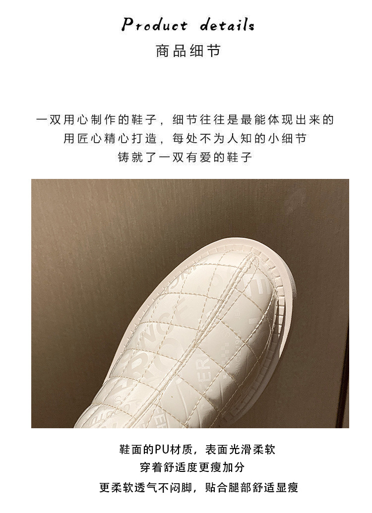 2021autumn and Winter New Fashion Korean Style round Head Chunky Heel High Leg Boot Internet Celebrity Back Zipper below the Knee Boots