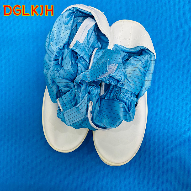 Dust Resistant Shoe Dustproof Anti-Static High-Top Boots Workshop Protective Anti-Slip Safety Pu Purification PVC Bottom High-Top Shoes