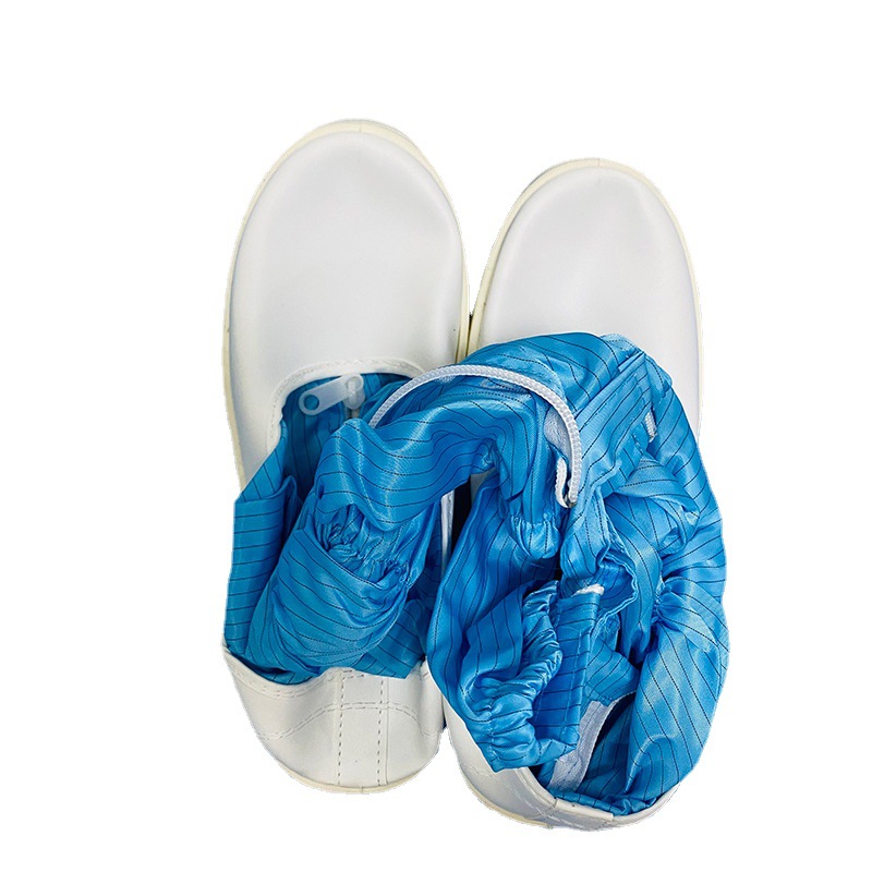 Dust Resistant Shoe Dustproof Anti-Static High-Top Boots Workshop Protective Anti-Slip Safety Pu Purification PVC Bottom High-Top Shoes