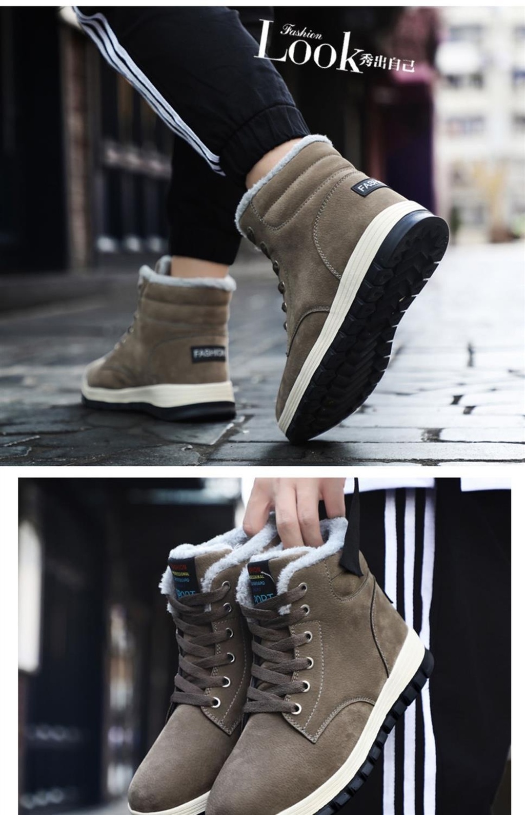 Cotton-Padded Shoes Men's Winter Warm Fleece-Lined Waterproof Dr. Martens Boots High-Top Shoes Men's Korean-Style Large Size Trendy Shoes Northeast Snow Boots Men's Cotton-Padded Shoes Men's Winter Warm Fleece-Lined Waterproof Dr. Martens Boots High-Top Shoes Men's Korean-Style Large Size Trendy Shoes Northeast Snow Boots Men's