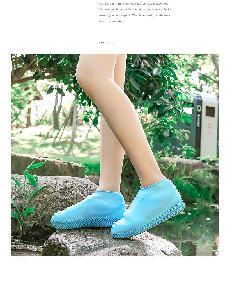 Silicone Shoe Cover Rainy Days Waterproof Non-Slip Thickened High Elastic Wear-Resistant Rain Boots Boys and Girls Portable Eeucc Antifouling Rain Boots Silicone Shoe Cover Rainy Days Waterproof Non-Slip Thickened High Elastic Wear-Resistant Rain Boots Boys and Girls Portable Eeucc Antifouling Rain Boots