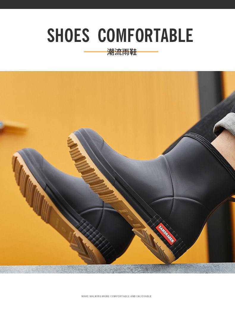 Foreign Trade Rain Boots Men's and Women's High Platform Fashion Non-Slip Rain Boots Outdoor Wear-Resistant Waterproof Rain Boots Non-Slip Kitchen Rubber Shoes Foreign Trade Rain Boots Men's and Women's High Platform Fashion Non-Slip Rain Boots Outdoor Wear-Resistant Waterproof Rain Boots Non-Slip Kitchen Rubber Shoes
