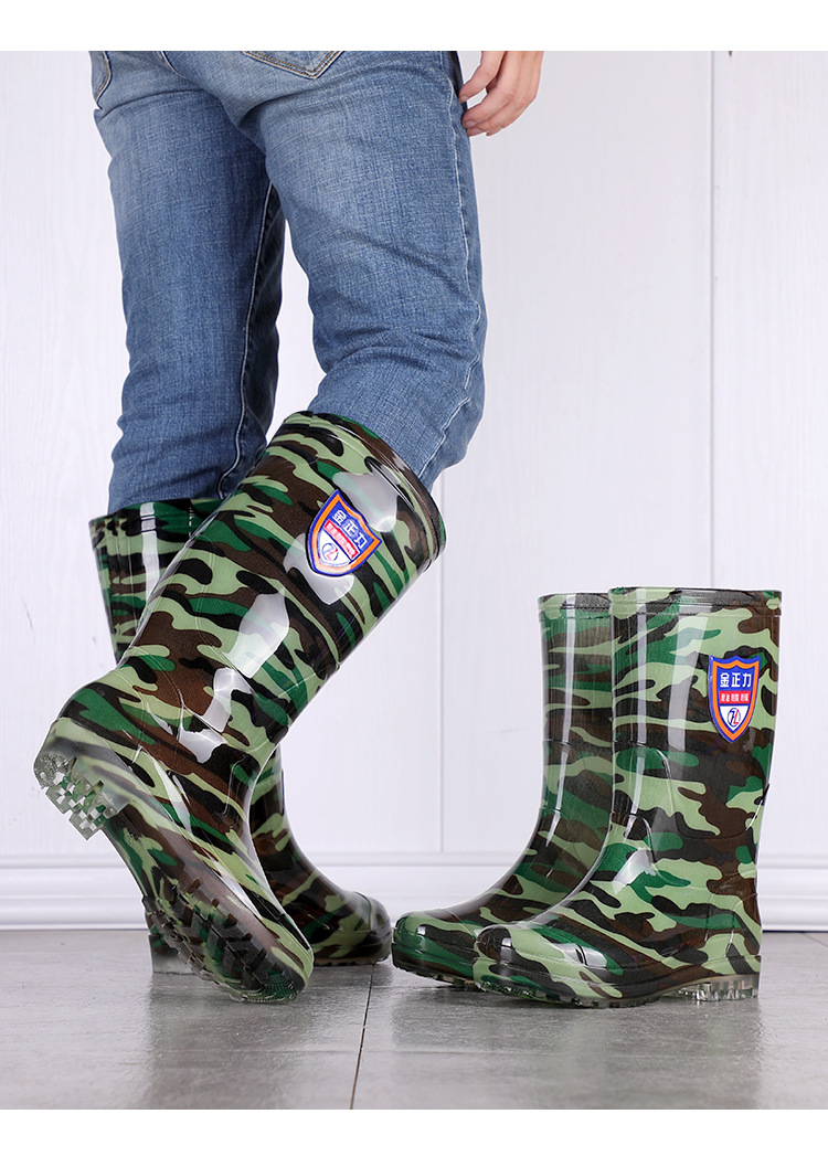 Add Knee-High Rain Boots PVC Material Black Men's Industrial Rain Boots Outdoor Rain Boots Factory Direct Supply Add Knee-High Rain Boots PVC Material Black Men's Industrial Rain Boots Outdoor Rain Boots Factory Direct Supply