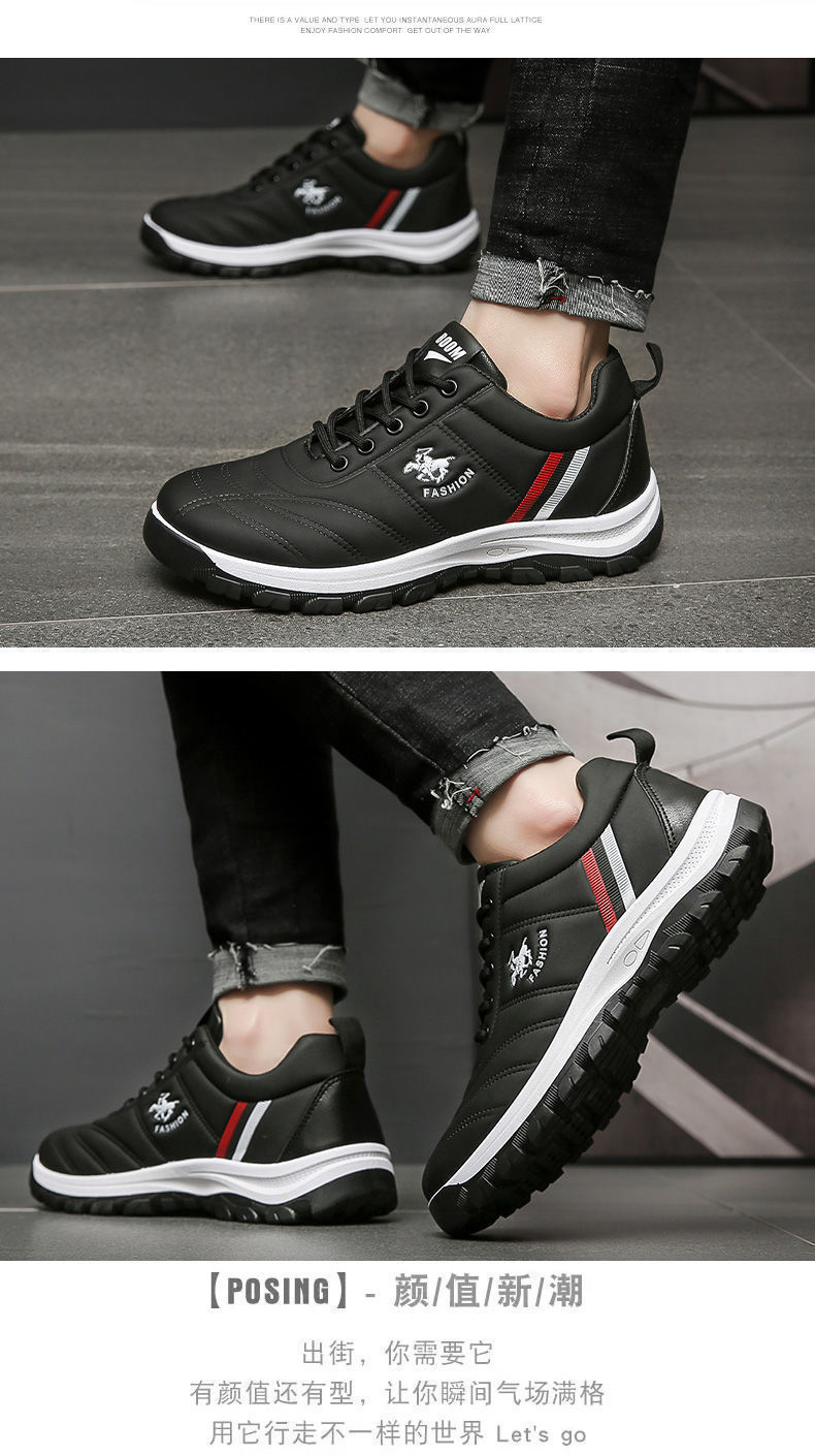 2021 New Autumn Leather Soft Bottom Non-Slip Korean Style Fashionable Casual Sneakers Cotton-Padded Shoes with Velvet Leather Shoes Men's Shoes 2021 New Autumn Leather Soft Bottom Non-Slip Korean Style Fashionable Casual Sneakers Cotton-Padded Shoes with Velvet Leather Shoes Men's Shoes