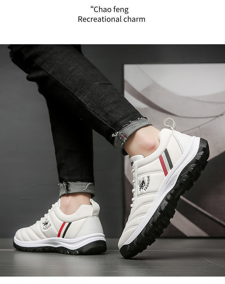 2021 New Autumn Leather Soft Bottom Non-Slip Korean Style Fashionable Casual Sneakers Cotton-Padded Shoes with Velvet Leather Shoes Men's Shoes 2021 New Autumn Leather Soft Bottom Non-Slip Korean Style Fashionable Casual Sneakers Cotton-Padded Shoes with Velvet Leather Shoes Men's Shoes
