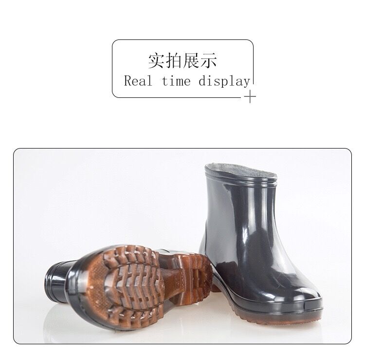 Manufacturer supplies men's short tube double color sole rain shoes water shoes laundry kitchen men's labor protection shoes rain boots wholesale customization Manufacturer supplies men's short tube double color sole rain shoes water shoes laundry kitchen men's labor protection shoes rain boots wholesale customization