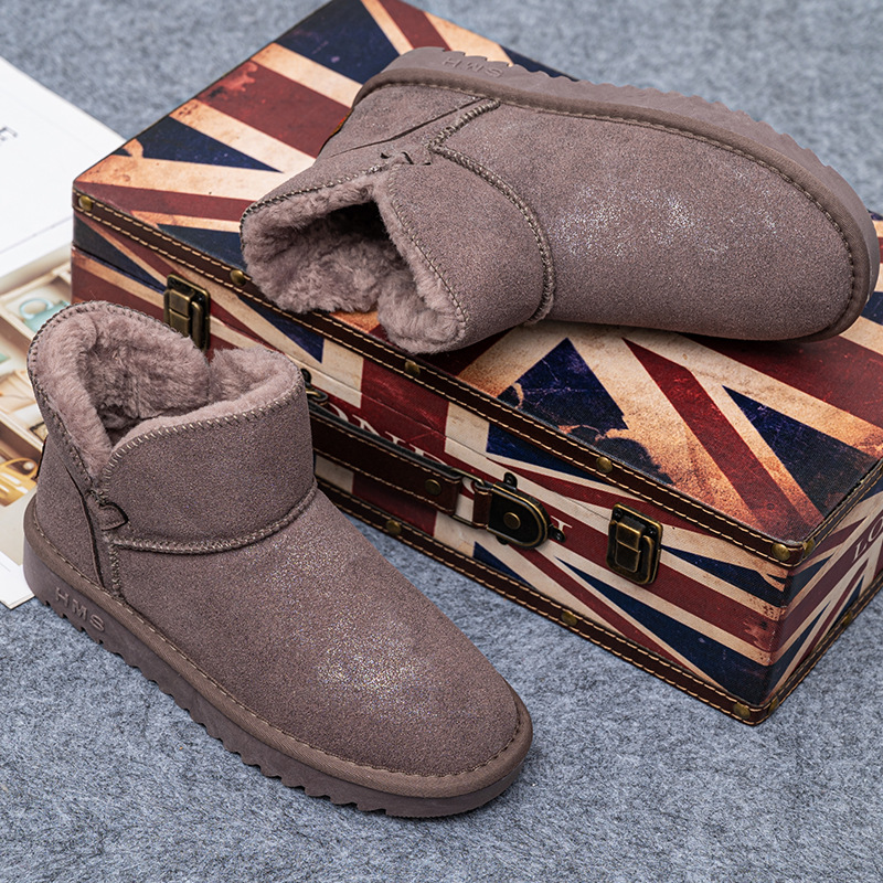 Women&#039;s Cotton-Padded Shoes Cross-Border Winter New Korean Style Daily Casual Platform UGG Fleece Lined Padded Warm Keeping Snow Boots for Women