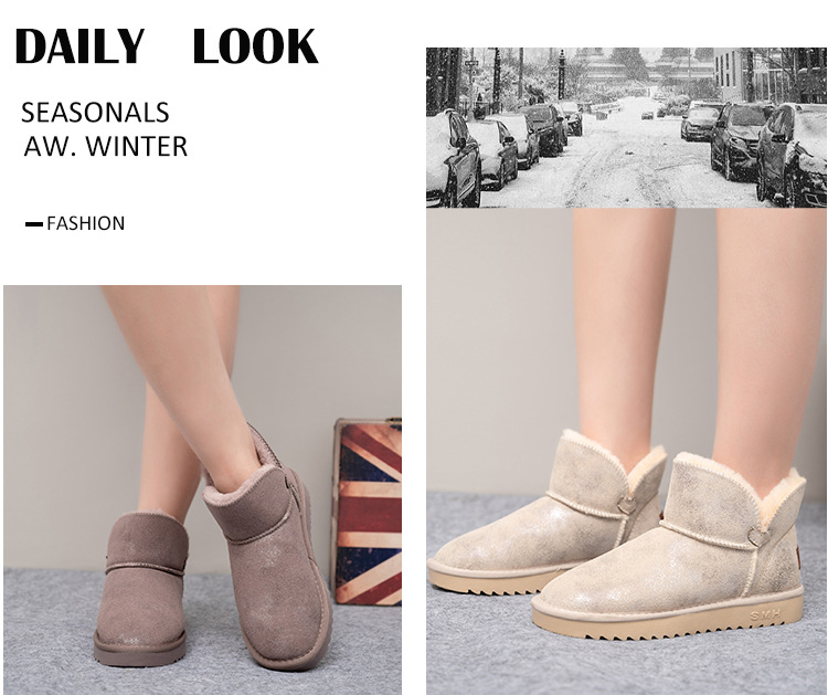 Women's Cotton-Padded Shoes Cross-Border Winter New Korean Style Daily Casual Platform UGG Fleece Lined Padded Warm Keeping Snow Boots for Women Women's Cotton-Padded Shoes Cross-Border Winter New Korean Style Daily Casual Platform UGG Fleece Lined Padded Warm Keeping Snow Boots for Women