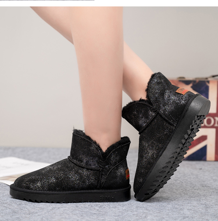 Women's Cotton-Padded Shoes Cross-Border Winter New Korean Style Daily Casual Platform UGG Fleece Lined Padded Warm Keeping Snow Boots for Women Women's Cotton-Padded Shoes Cross-Border Winter New Korean Style Daily Casual Platform UGG Fleece Lined Padded Warm Keeping Snow Boots for Women