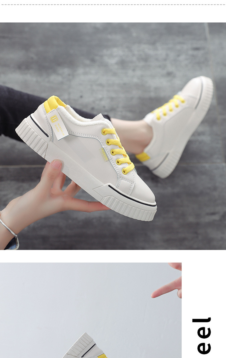 White shoes for girls the new winter 2019 warm shoes for girls with extra fleece cotton-padded shoes for Korean students White shoes for girls the new winter 2019 warm shoes for girls with extra fleece cotton-padded shoes for Korean students