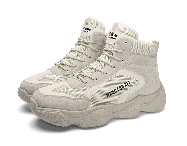 Winter cotton-padded shoes with velvety men&#039;s shoes high top shoes sneakers men&#039;s shoes tide shoes coconut