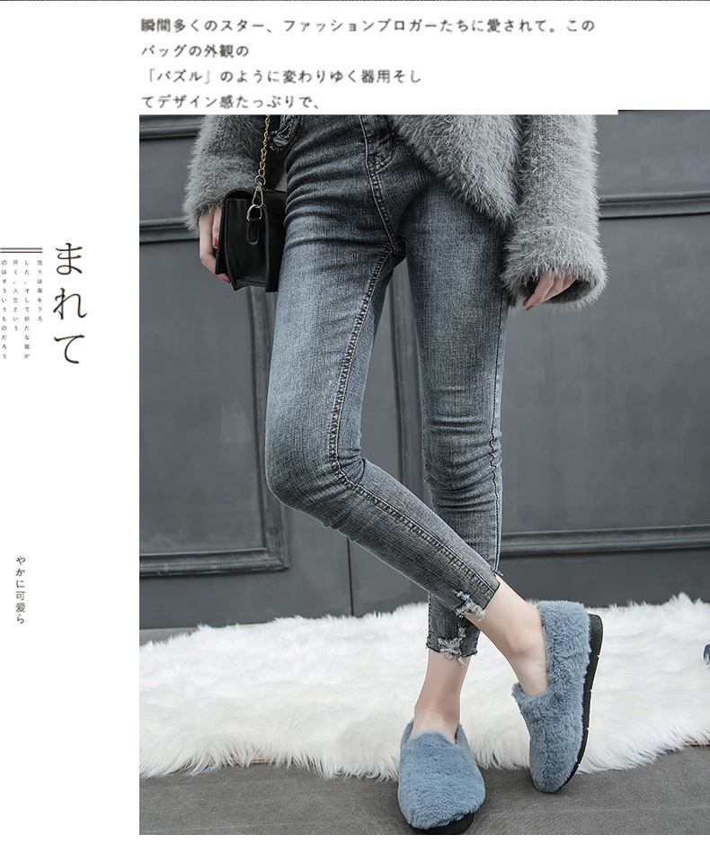 Cotton-padded shoes web celebrity wool shoes for women to wear winter doudou shoes with fleece Korean version winter one Cotton-padded shoes web celebrity wool shoes for women to wear winter doudou shoes with fleece Korean version winter one