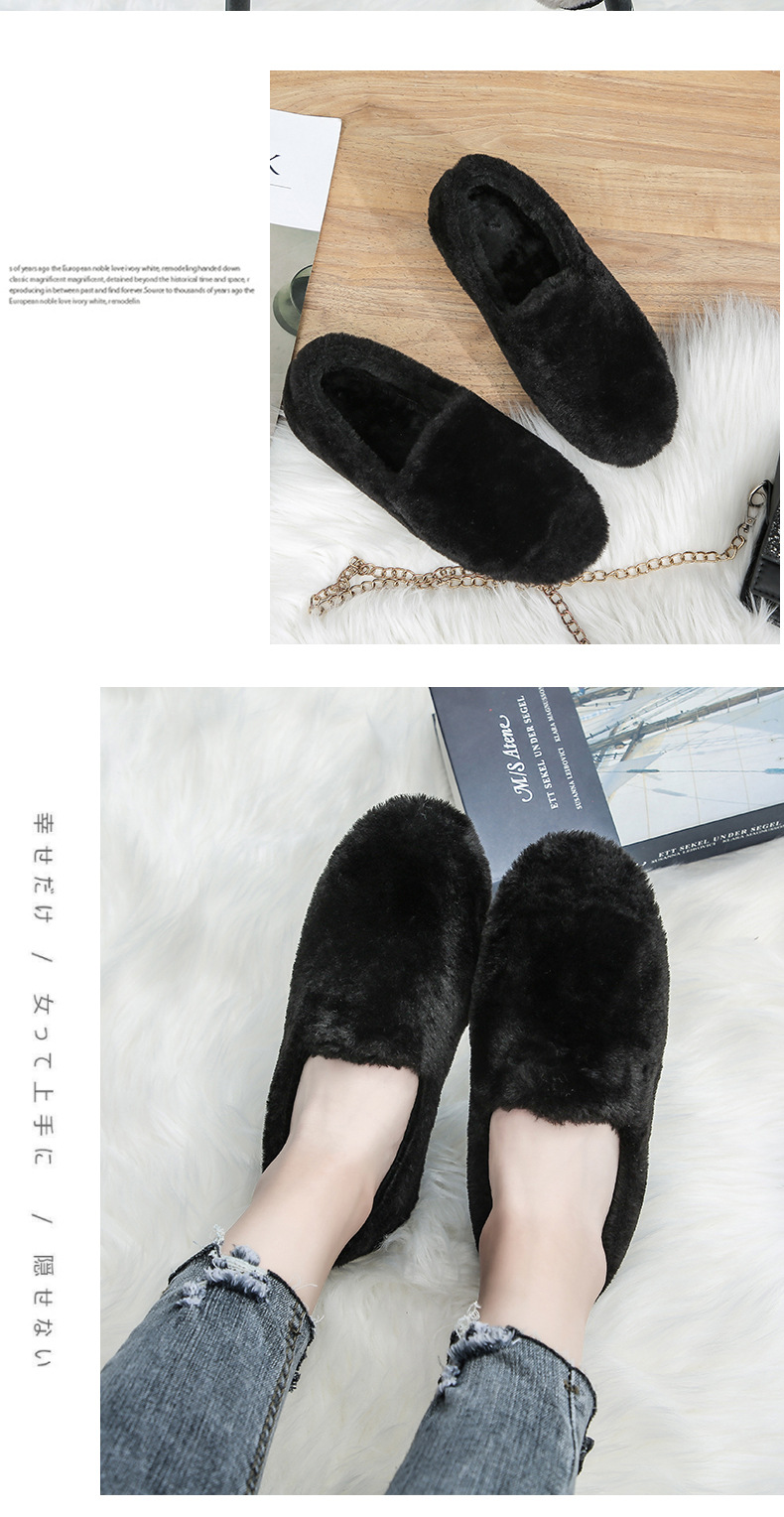 Cotton-padded shoes web celebrity wool shoes for women to wear winter doudou shoes with fleece Korean version winter one Cotton-padded shoes web celebrity wool shoes for women to wear winter doudou shoes with fleece Korean version winter one