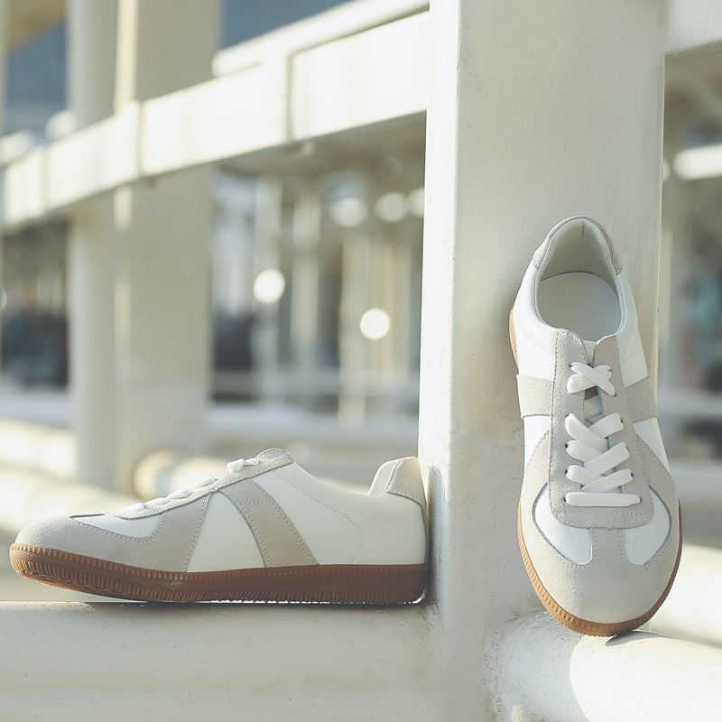 Spring 2021 German Training Shoes Soft Bottom Casual Shoes Flat Heel Low Top White Shoes All-Matching Couple Sneakers Men&#039;s Fashionable Shoes