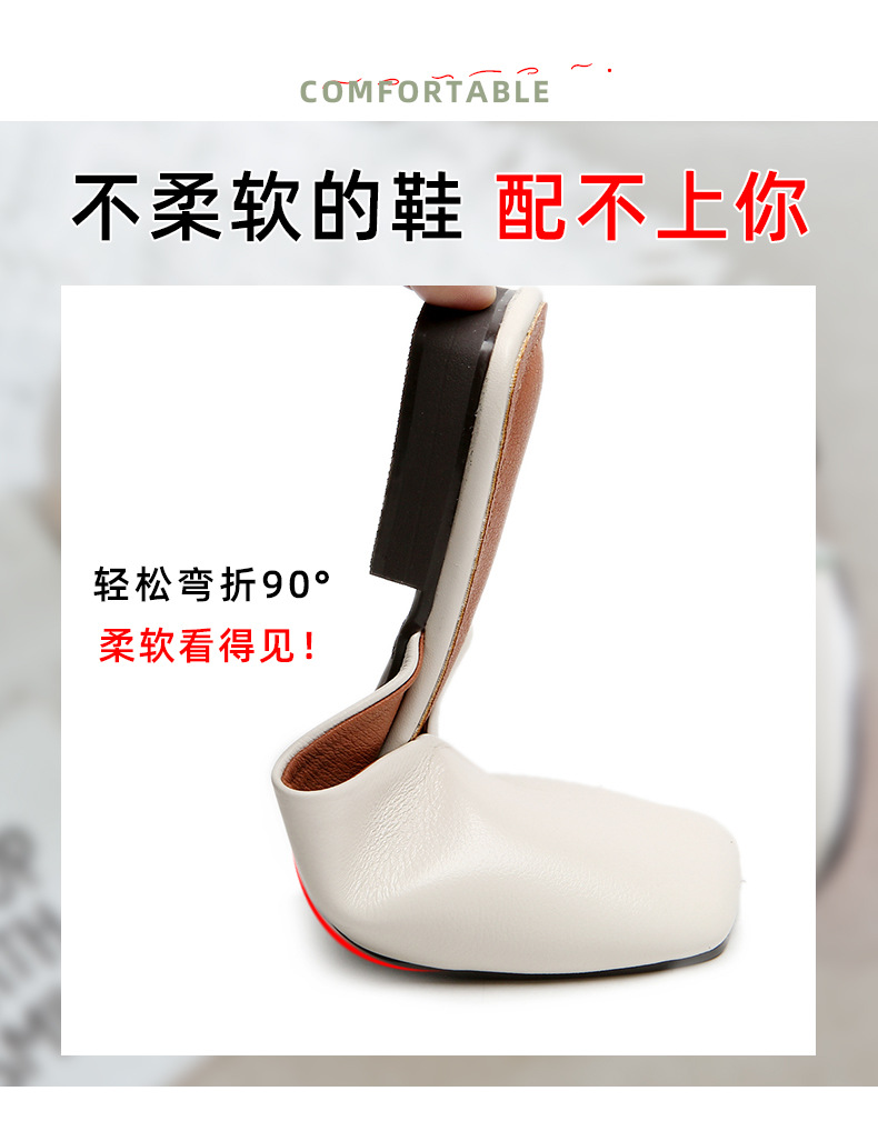 Baotou ban tuo xie Female 2020 Summer New Authentic Leather Square Toe All-Matching Flat Low Heel Sandals L Shoes 118 Baotou ban tuo xie Female 2020 Summer New Authentic Leather Square Toe All-Matching Flat Low Heel Sandals L Shoes 118