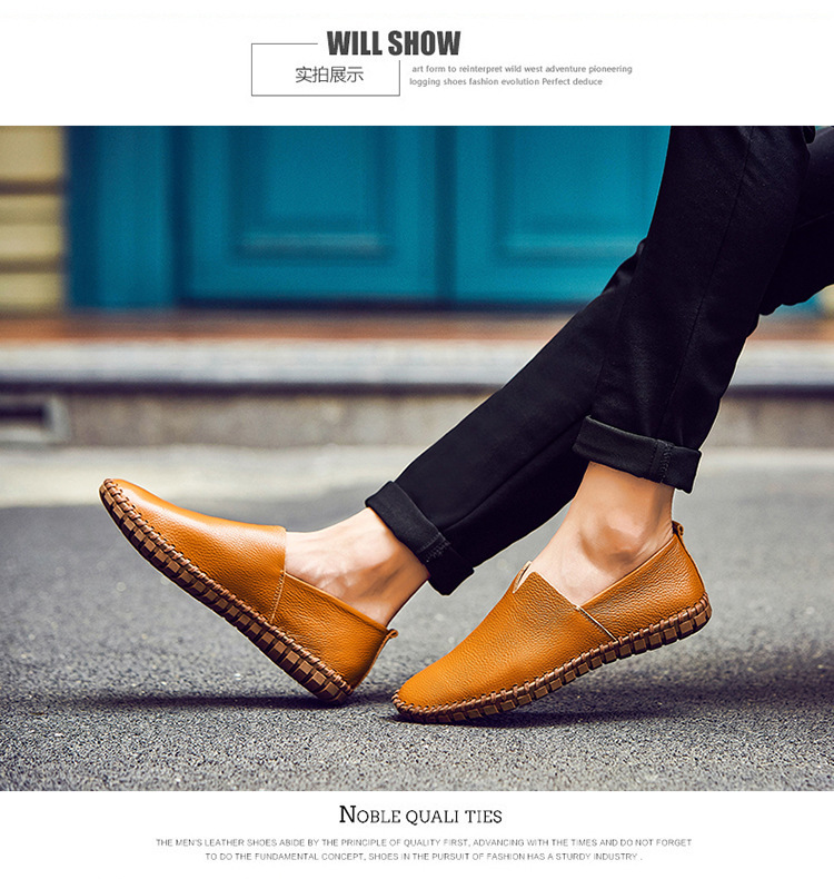 Men's Leather Shoes Breathable 2020 New Casual Shoes Men's Autumn Flat Heel Solid Color Men's Shoes Cross-Border Men's Peas Shoes Men Men's Leather Shoes Breathable 2020 New Casual Shoes Men's Autumn Flat Heel Solid Color Men's Shoes Cross-Border Men's Peas Shoes Men