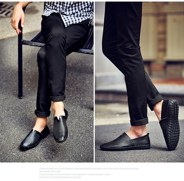 Men's Leather Shoes Breathable 2020 New Casual Shoes Men's Autumn Flat Heel Solid Color Men's Shoes Cross-Border Men's Peas Shoes Men Men's Leather Shoes Breathable 2020 New Casual Shoes Men's Autumn Flat Heel Solid Color Men's Shoes Cross-Border Men's Peas Shoes Men