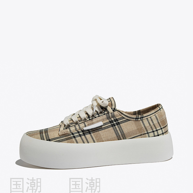 2021 Summer New Low-Top Flat Heel Platform Casual All-Match Women's Canvas Shoes Women's TikTok Live Streaming on 
