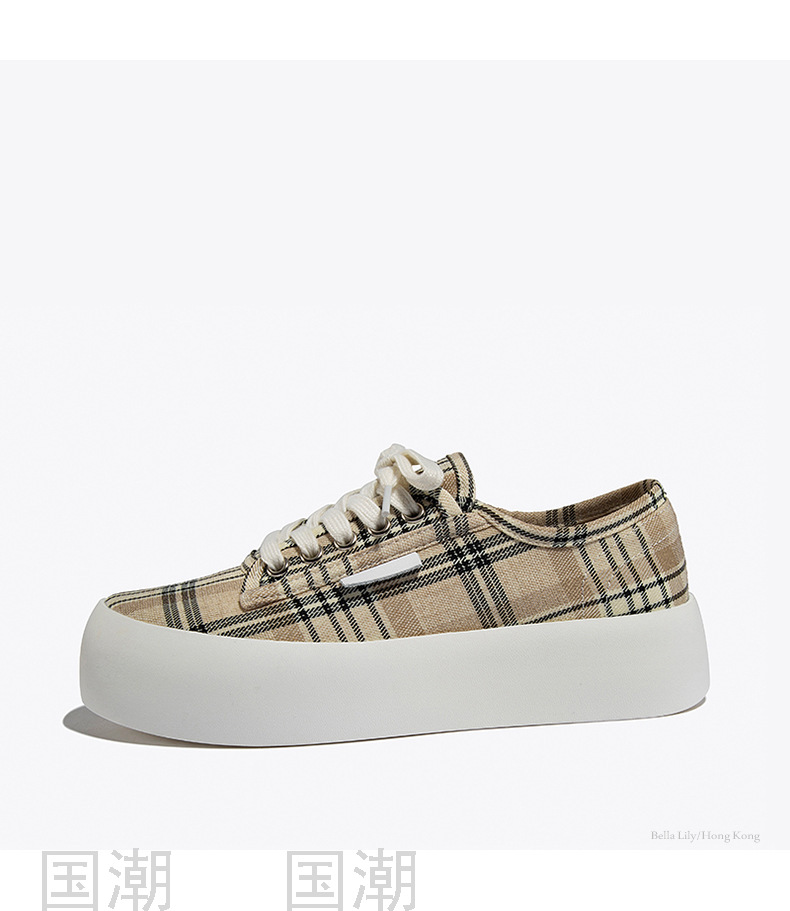 2021 Summer New Low-Top Flat Heel Platform Casual All-Match Women's Canvas Shoes Women's TikTok Live Streaming on 