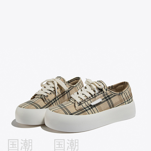 2021 Summer New Low-Top Flat Heel Platform Casual All-Match Women's Canvas Shoes Women's TikTok Live Streaming on 