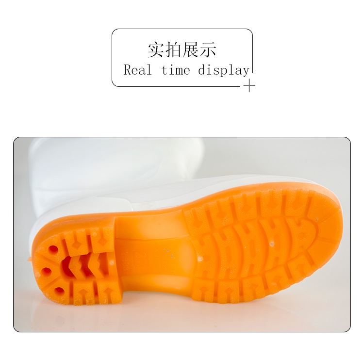 Four Seasons Spot Men's High-Top Injection Rain Boots Tmall Factory Sales round Toe Flat Heel White High-Top Rain Shoes