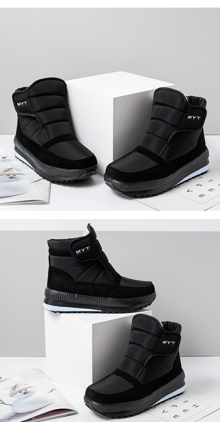 Wish Hot Snow Boots Women's Flat Heel Korean Style Big Cotton Shoes Winter Cotton plus Short Boots Women's Cotton Shoes plus Size Cross-Border