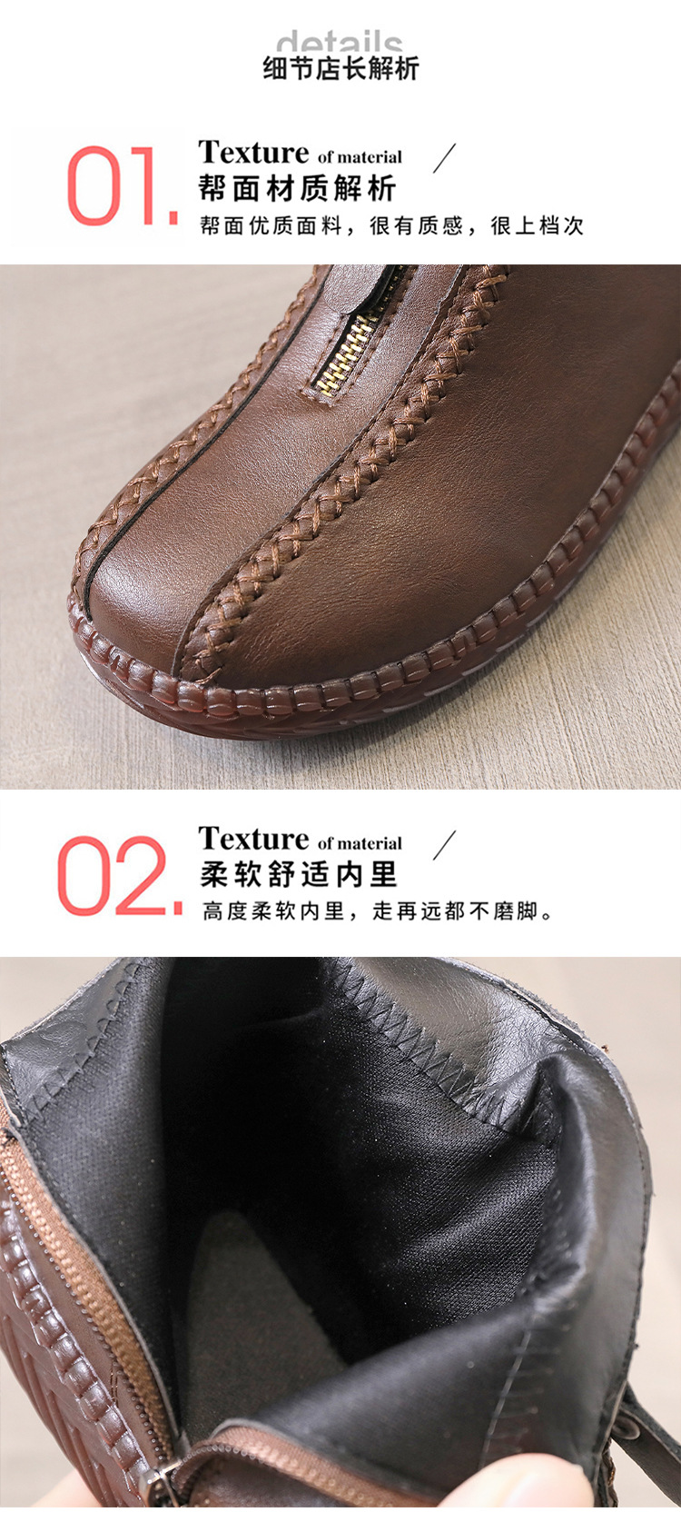 2021 Autumn and Winter New Stitching Side Zipper Cotton Shoes Fashion Martin Boots Low Tube Flat Heel Solid Color round Head Ankle Boots