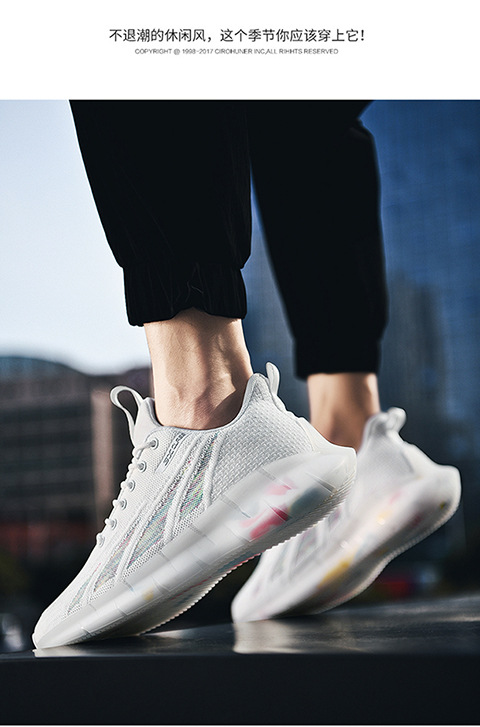 Autumn Flat Heel Low Top Front Lace-up White round Head Universal Women's Daily Lightning Solid Color Men's Shoes