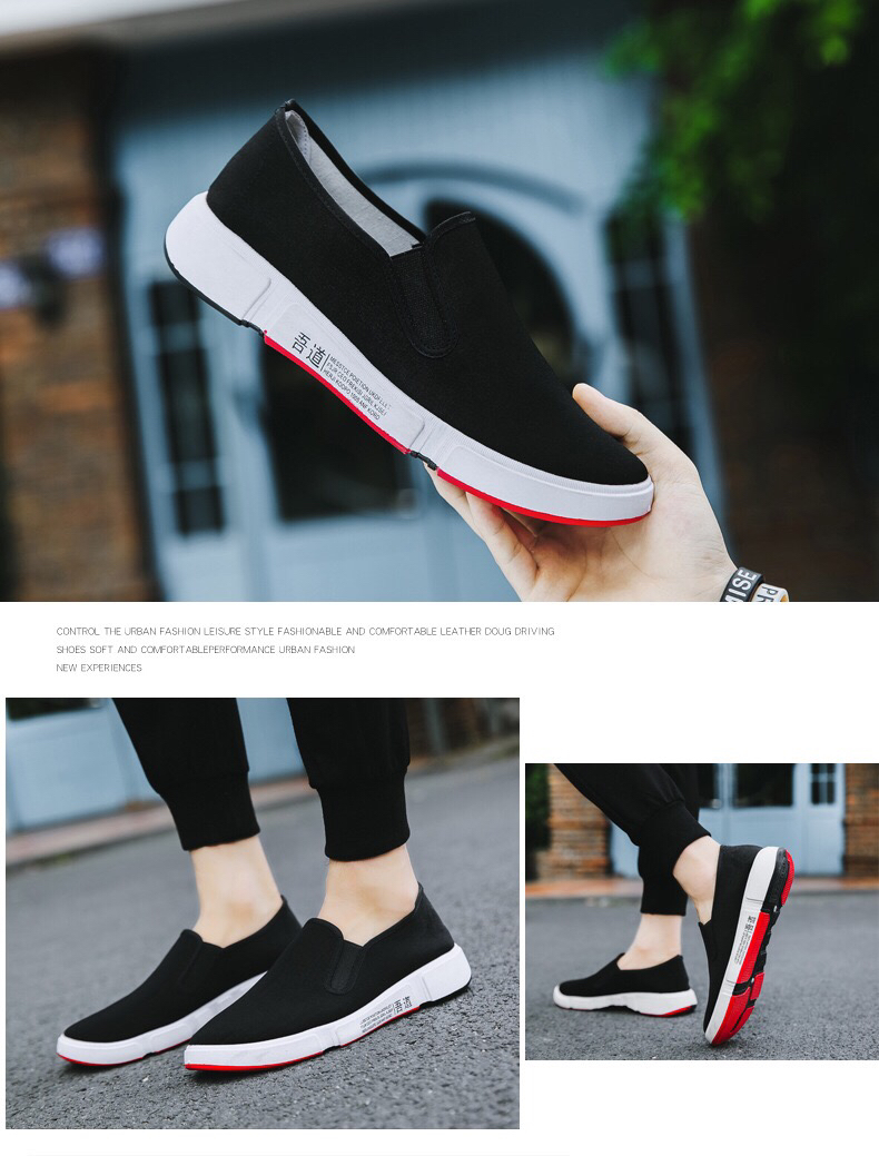 Fashion Low Top Casual Men's Shoes Light Canvas Shallow Mouth No Lace-up Shoes Comfortable Breathable Flat Heel Xiangjin Shoes Fashion Low Top Casual Men's Shoes Light Canvas Shallow Mouth No Lace-up Shoes Comfortable Breathable Flat Heel Xiangjin Shoes