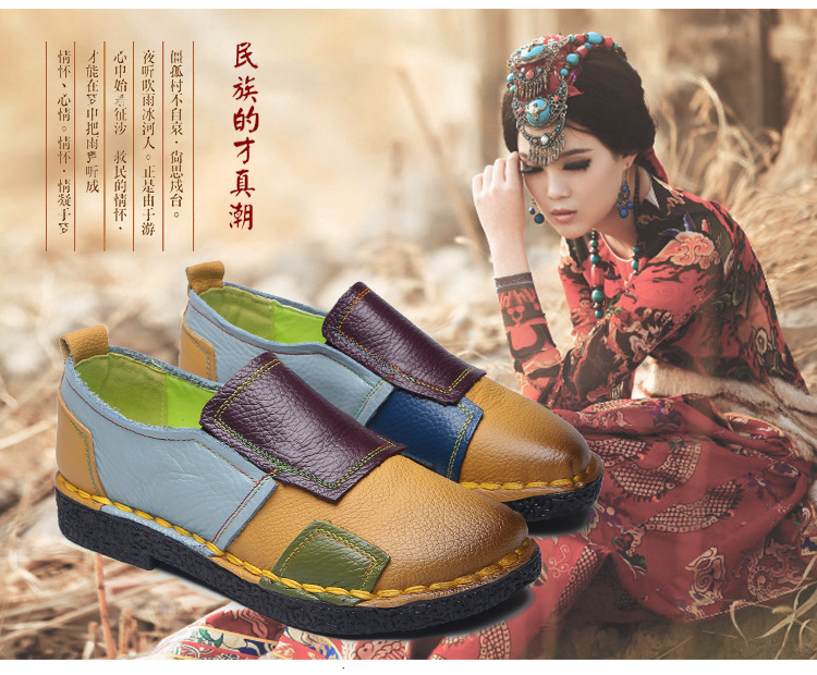 Large Size Women's Shoes Genuine Leather Assorted Colors Retro Flat Heel Soft Bottom Leather Shoes MiddleAged Mom Shoes Large Size Women's Shoes Genuine Leather Assorted Colors Retro Flat Heel Soft Bottom Leather Shoes MiddleAged Mom Shoes