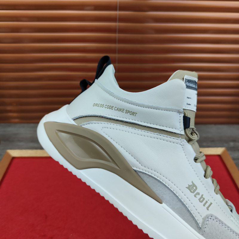 European Station Real Shot Leather Men's Shoes All-Match Mid-Top Casual Sneakers Height Increasing Insole Autumn and Winter Korean Sports Shoes Soft Leather European Station Real Shot Leather Men's Shoes All-Match Mid-Top Casual Sneakers Height Increasing Insole Autumn and Winter Korean Sports Shoes Soft Leather