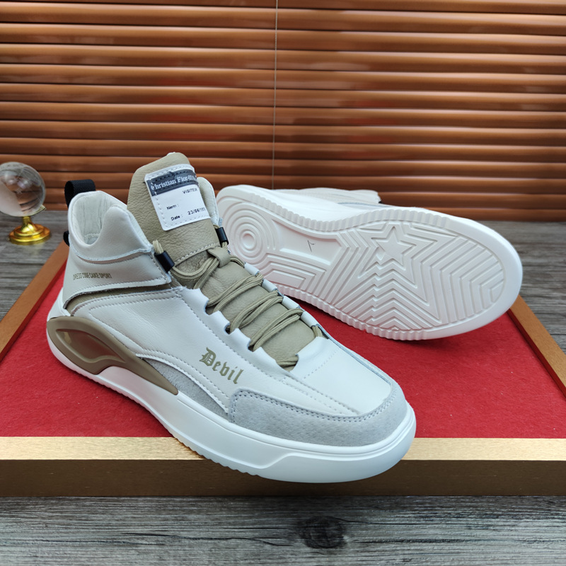 European Station Real Shot Leather Men's Shoes All-Match Mid-Top Casual Sneakers Height Increasing Insole Autumn and Winter Korean Sports Shoes Soft Leather European Station Real Shot Leather Men's Shoes All-Match Mid-Top Casual Sneakers Height Increasing Insole Autumn and Winter Korean Sports Shoes Soft Leather